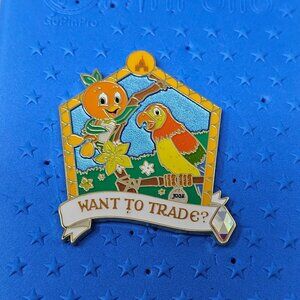 DISNEY 25 YEARS PIN TRADING WANT TO TRADE ORANGE BIRD TIKI ROOM JOSE PIN LE 420